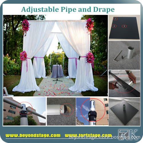 Square Wedding Backdrop Curtain Poles With Pipe and Drape Kits